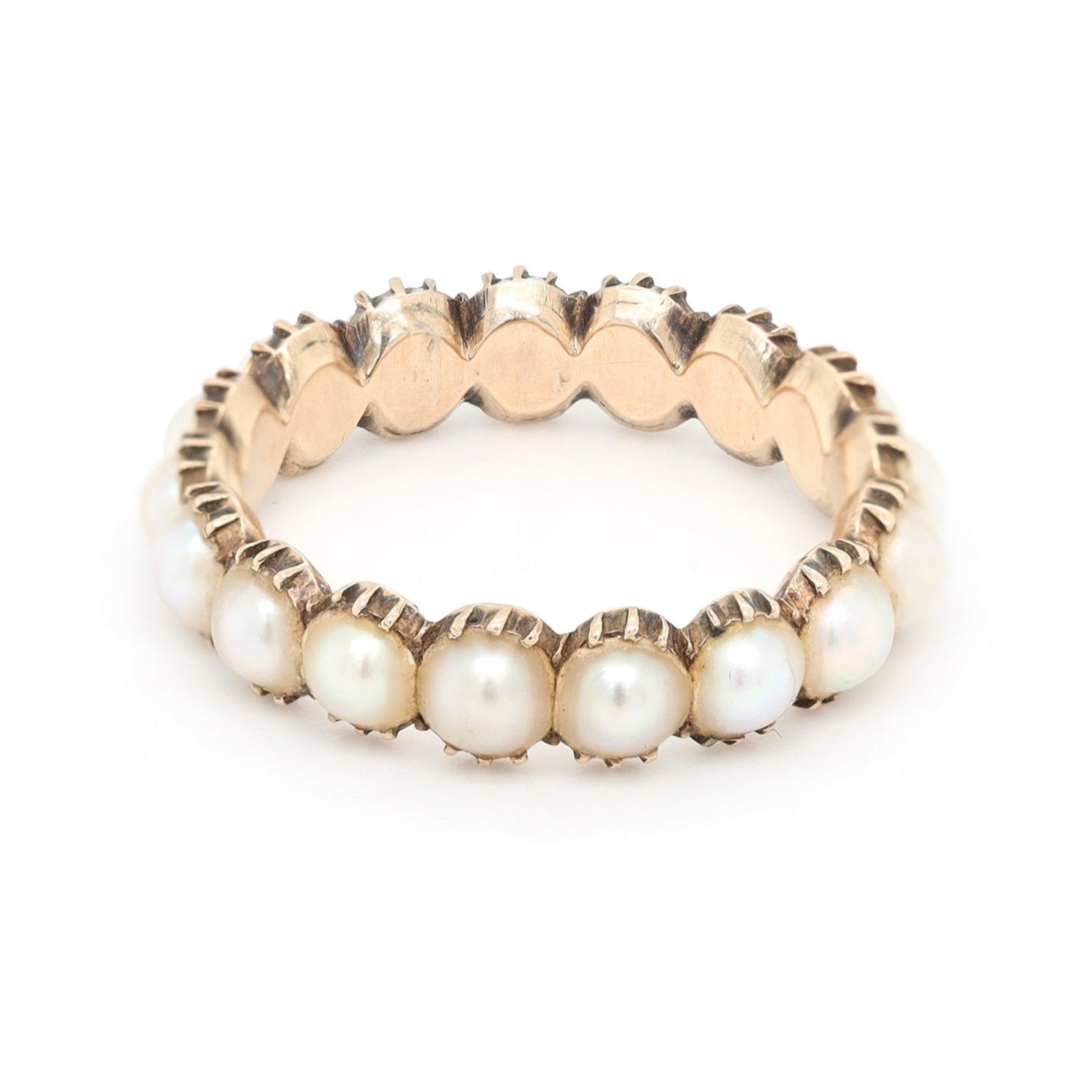 Georgian Pearl Eternity Ring-Charlotte Sayers Antique Jewellery