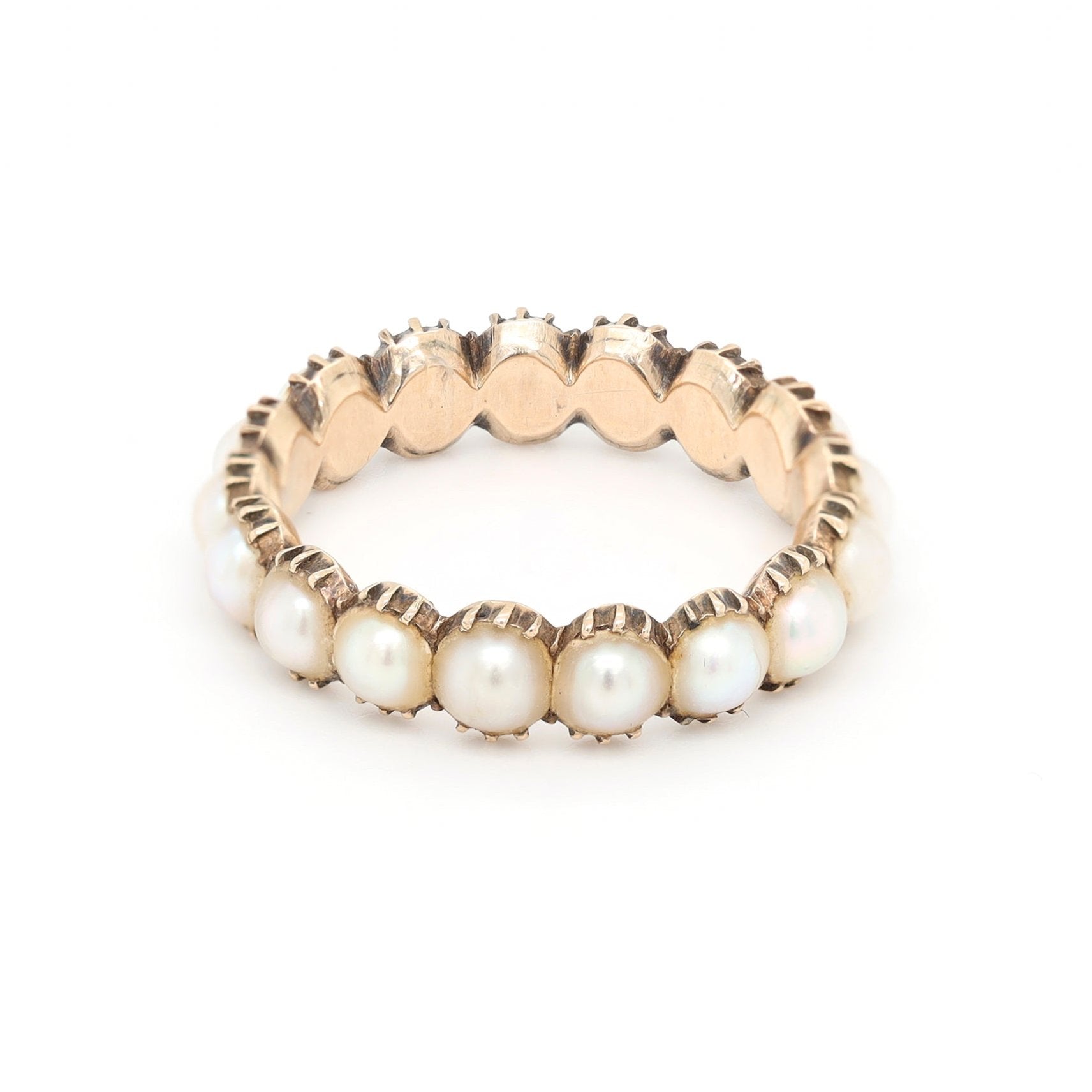 Georgian Pearl Eternity Ring-Charlotte Sayers Antique Jewellery