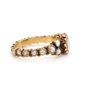 Georgian Pearl and Diamond Ring-Charlotte Sayers Antique Jewellery