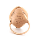 Georgian Pearl and Hair Navette Mourning Ring-Charlotte Sayers Antique Jewellery