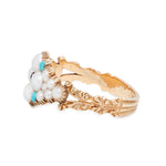 Georgian Pearl and Turquoise Ring-Charlotte Sayers Antique Jewellery