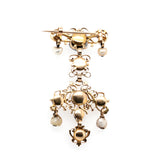 Georgian Pink Sapphire Pearl Brooch-Charlotte Sayers Antique Jewellery