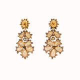 Georgian Pink Topaz Earrings-Charlotte Sayers Antique Jewellery