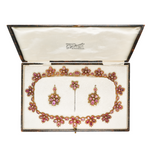 Georgian Pink Topaz Flower Suite-Charlotte Sayers Antique Jewellery