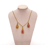 Georgian Pink Topaz Necklace-Charlotte Sayers Antique Jewellery