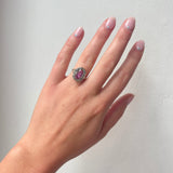 Georgian Pink Topaz and Diamond Ring-Charlotte Sayers Antique Jewellery