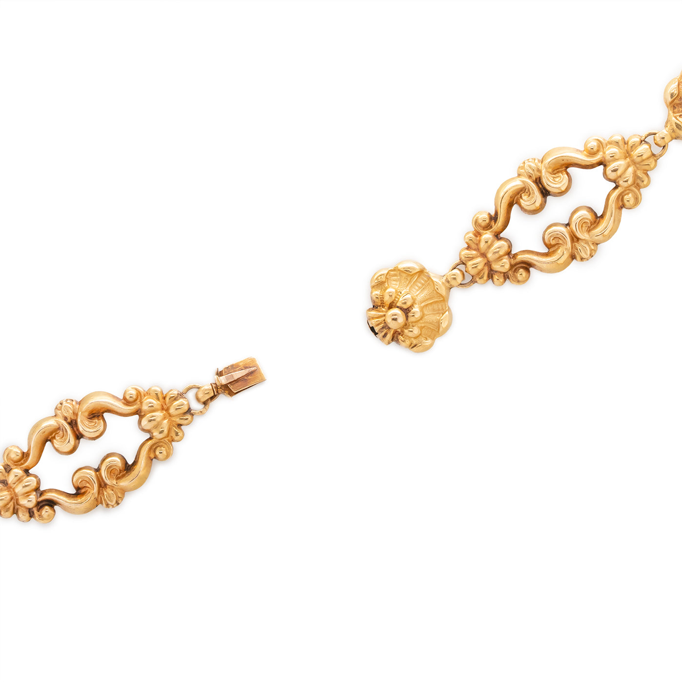Georgian Repoussé Gold Chain-Charlotte Sayers Antique Jewellery