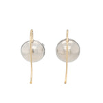 Georgian Rock Crystal Button Earrings-Charlotte Sayers Antique Jewellery