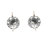 Georgian Rock Crystal Earrings-Charlotte Sayers Antique Jewellery