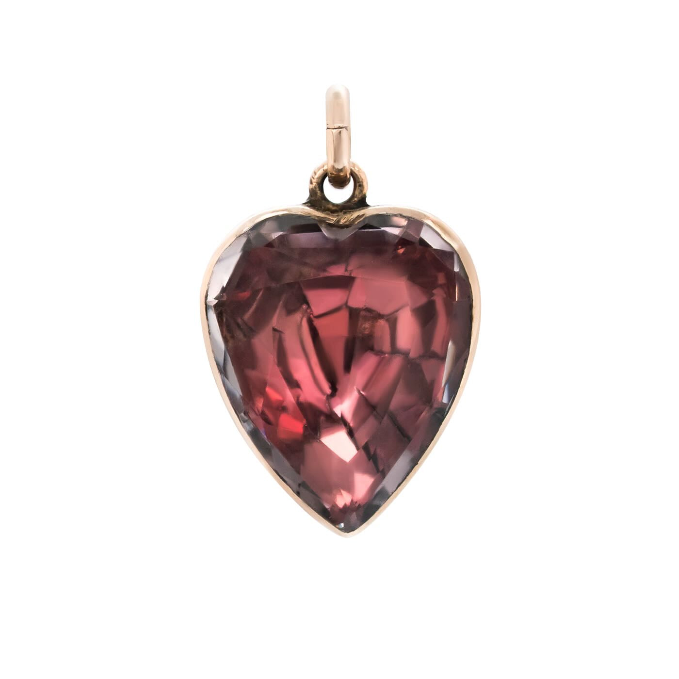 Georgian Rock Crystal Heart Pendant-Charlotte Sayers Antique Jewellery
