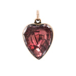 Georgian Rock Crystal Heart Pendant-Charlotte Sayers Antique Jewellery