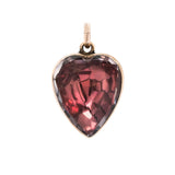 Georgian Rock Crystal Heart Pendant-Charlotte Sayers Antique Jewellery