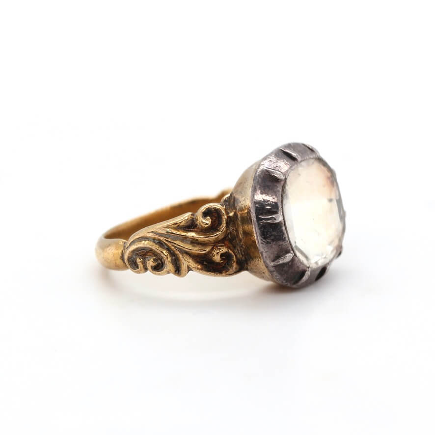 Georgian Rock Crystal Ring-Charlotte Sayers Antique Jewellery