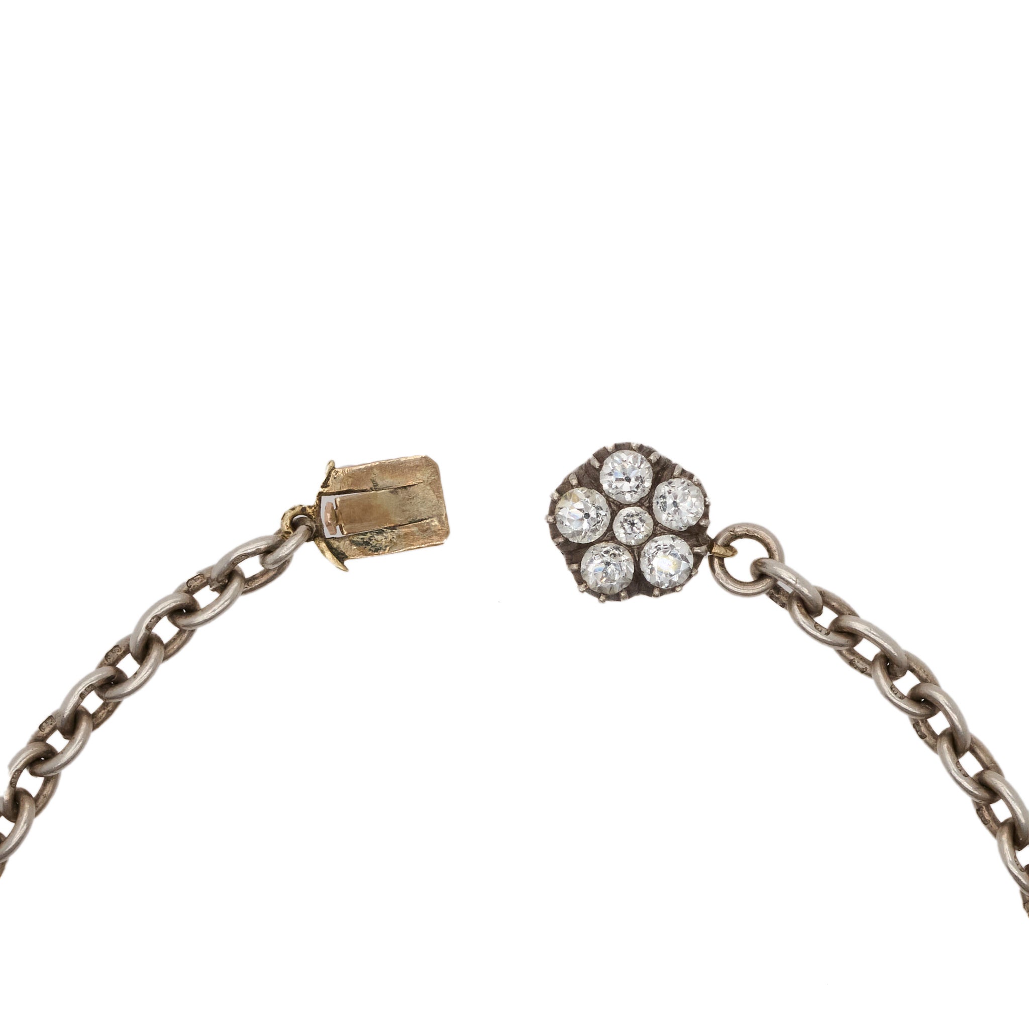 Georgian Rock Crystal Trefoil Necklace-Charlotte Sayers Antique Jewellery