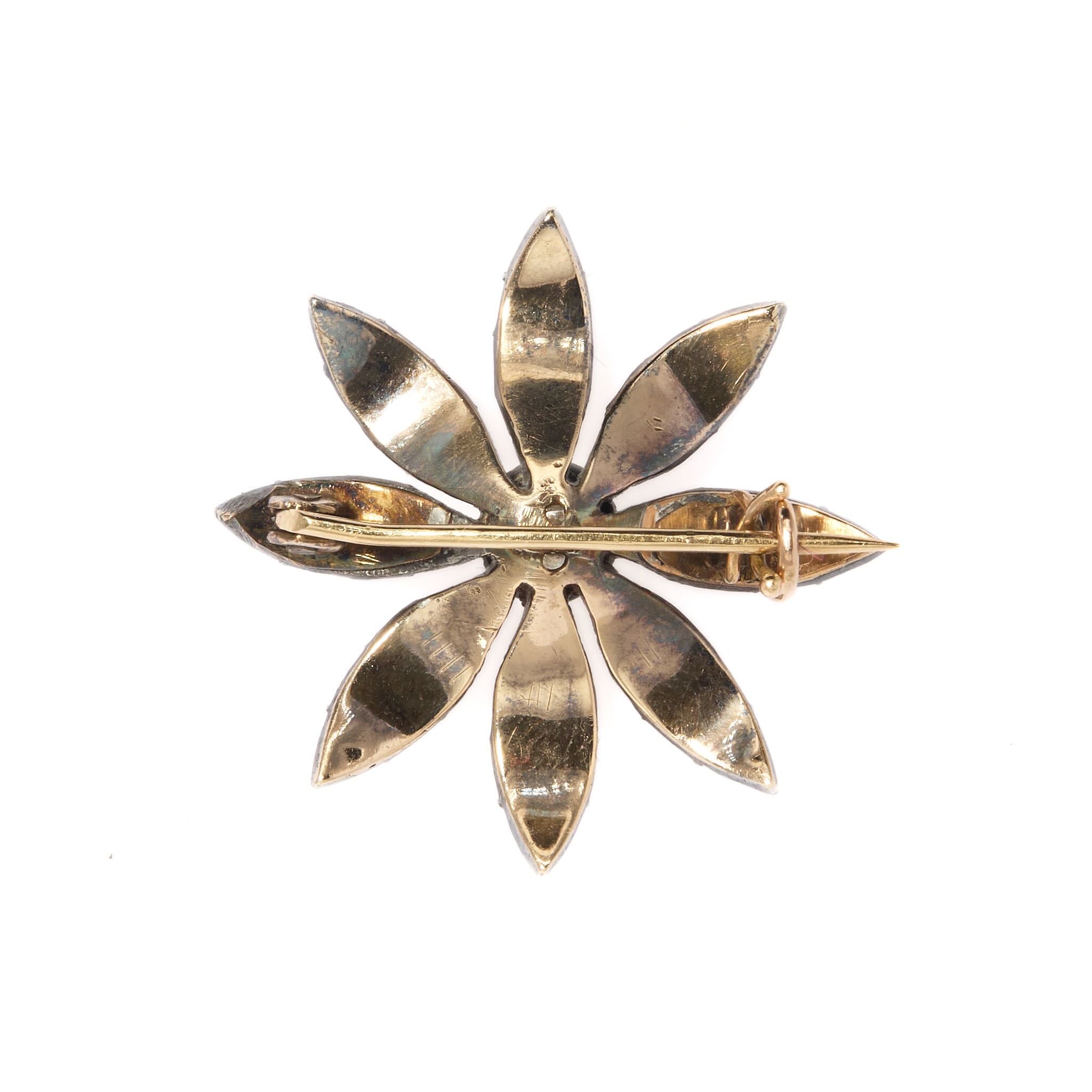 Georgian Rose Cut Diamond Brooch-Charlotte Sayers Antique Jewellery