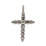 Georgian Rose Cut Diamond Cross-Charlotte Sayers Antique Jewellery