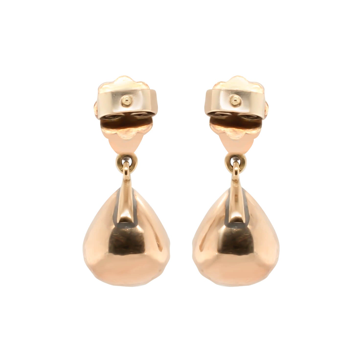 Georgian Rose Cut Diamond Earrings-Charlotte Sayers Antique Jewellery