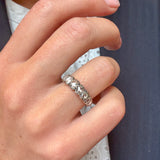 Georgian Rose Cut Diamond Eternity Ring-Charlotte Sayers Antique Jewellery