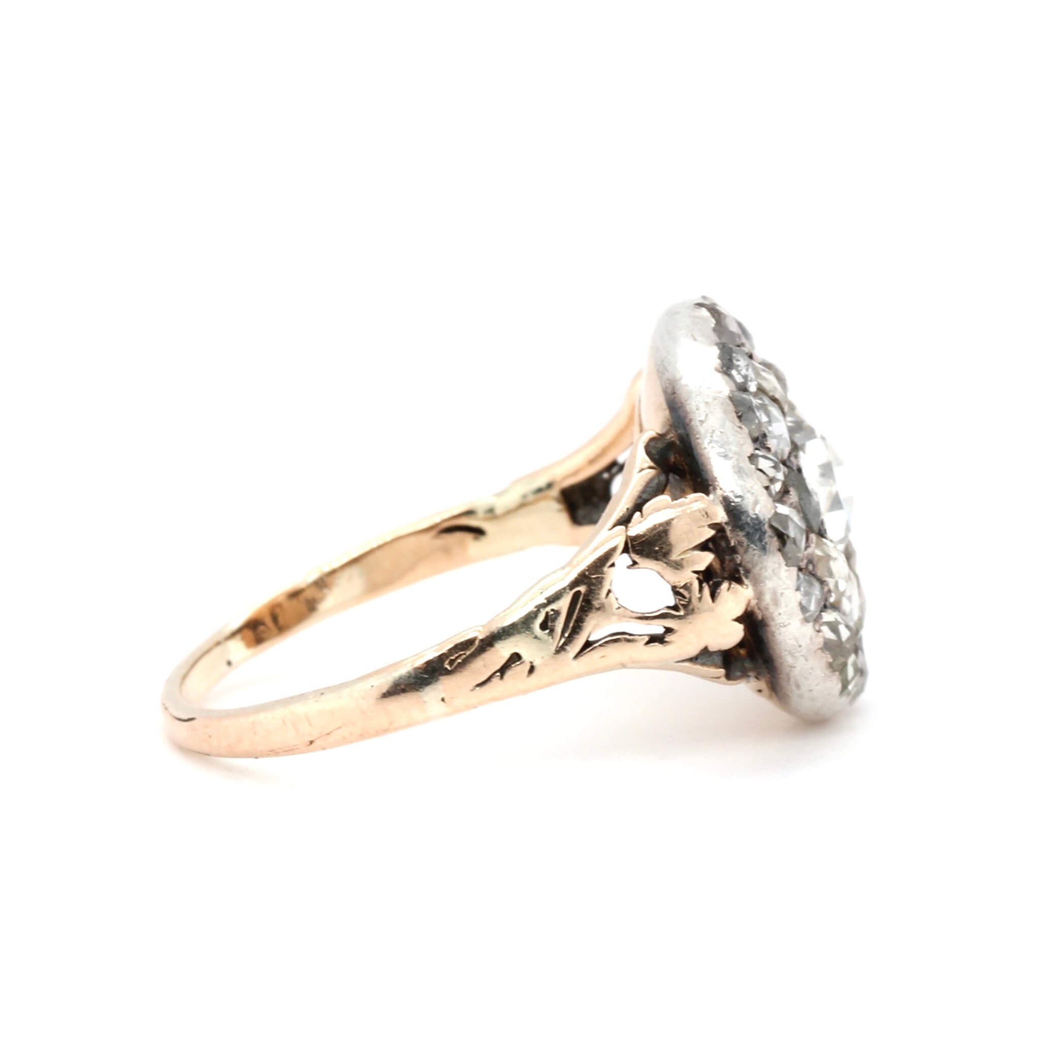 Georgian Rose Cut Diamond Ring-Charlotte Sayers Antique Jewellery