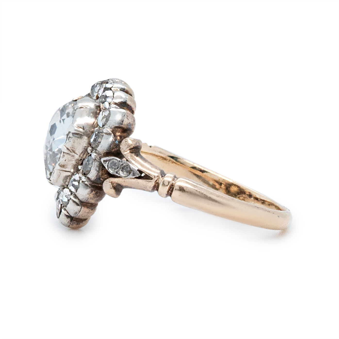 Georgian Rose Cut Diamond Ring-Charlotte Sayers Antique Jewellery