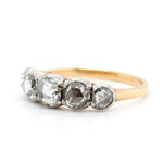 Georgian Rose Diamond 5 Stone Ring-Charlotte Sayers Antique Jewellery