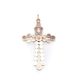 Georgian Rose Diamond Cross Pendant-Charlotte Sayers Antique Jewellery