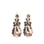 Georgian Rose Diamond Earrings-Charlotte Sayers Antique Jewellery