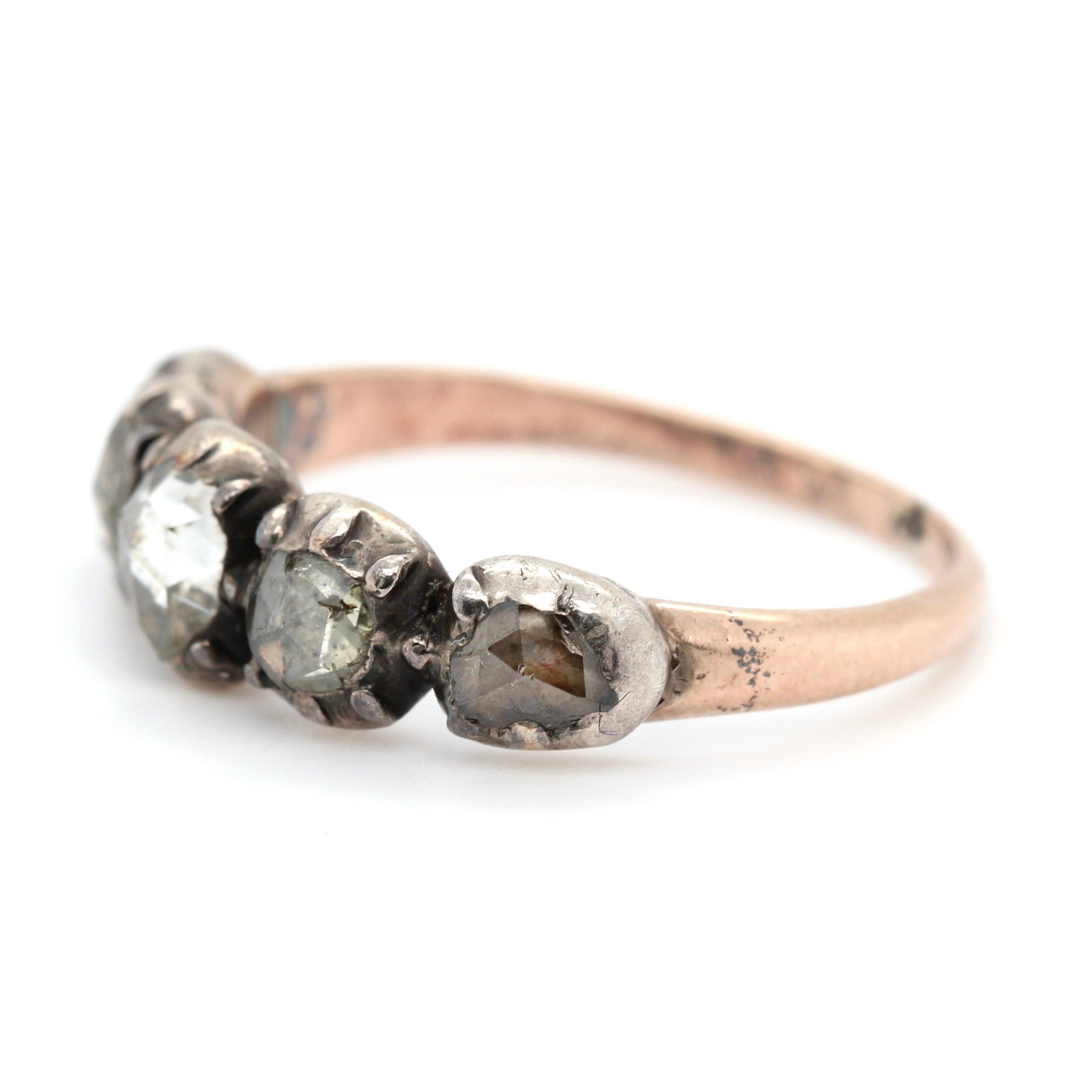 Georgian Rose Diamond Ring-Charlotte Sayers Antique Jewellery