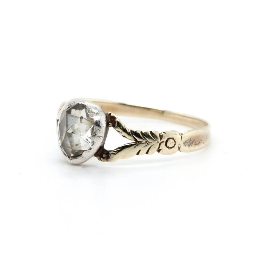 Georgian Rose Diamond Ring-Charlotte Sayers Antique Jewellery