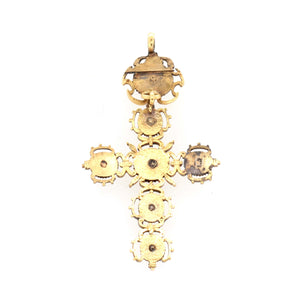 Georgian Ruby Cross Pendant-Charlotte Sayers Antique Jewellery
