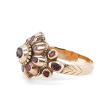 Georgian Ruby Flower Cluster RIng-Charlotte Sayers Antique Jewellery