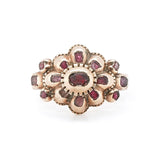 Georgian Ruby Flower Cluster RIng-Charlotte Sayers Antique Jewellery