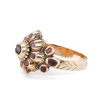 Georgian Ruby Flower Cluster Ring-Charlotte Sayers Antique Jewellery