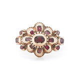 Georgian Ruby Flower Cluster Ring-Charlotte Sayers Antique Jewellery