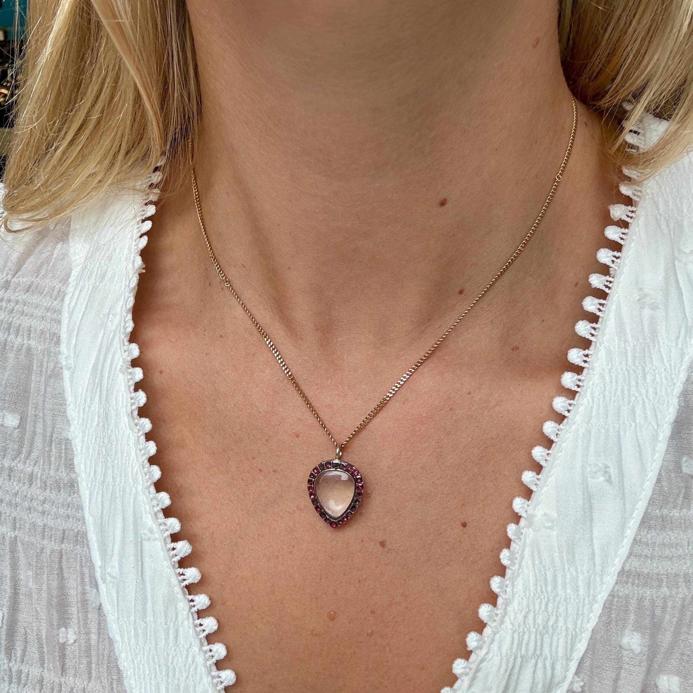 Georgian Ruby Heart Locket-Charlotte Sayers Antique Jewellery