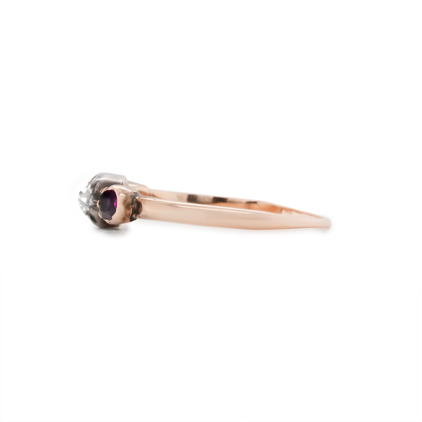 Georgian Ruby and Diamond Ring-Charlotte Sayers Antique Jewellery