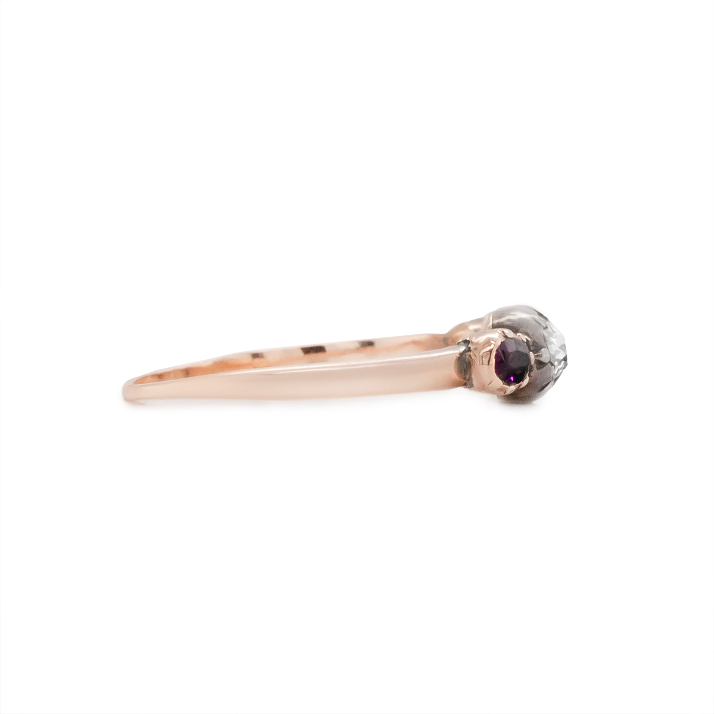 Georgian Ruby and Diamond Ring-Charlotte Sayers Antique Jewellery