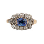 Georgian Sapphire and Diamond Ring-Charlotte Sayers Antique Jewellery