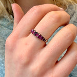 Georgian Seven Stone Ruby Ring-Charlotte Sayers Antique Jewellery