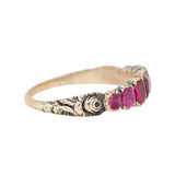 Georgian Seven Stone Ruby Ring-Charlotte Sayers Antique Jewellery