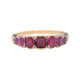 Georgian Seven Stone Ruby Ring-Charlotte Sayers Antique Jewellery