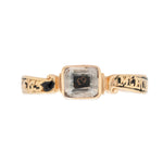 Georgian Skull Enamel Mourning Ring-Charlotte Sayers Antique Jewellery
