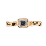 Georgian Skull Enamel Mourning Ring-Charlotte Sayers Antique Jewellery