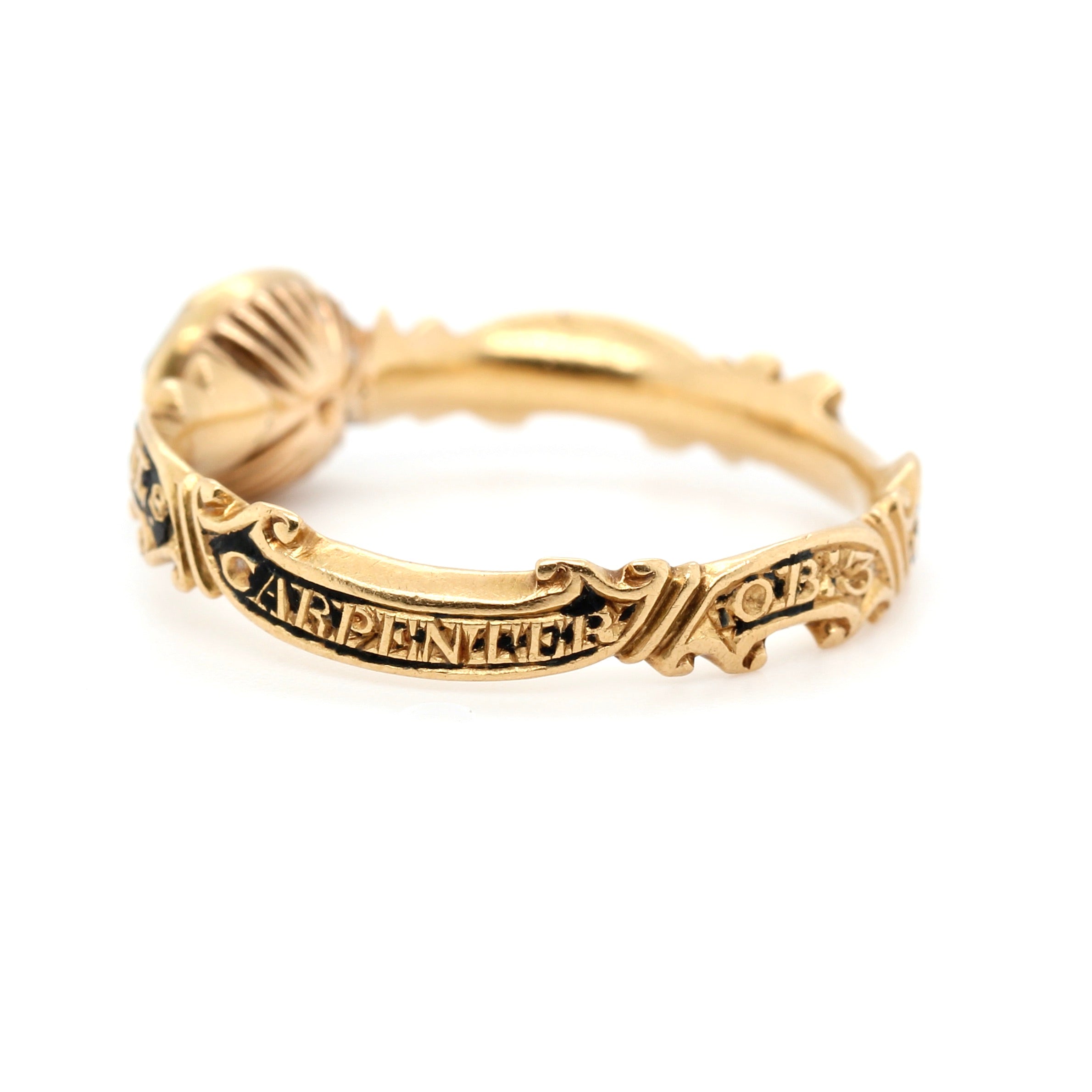 Georgian Skull Mourning Ring-Charlotte Sayers Antique Jewellery