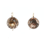 Georgian Smokey Quartz Earrings-Charlotte Sayers Antique Jewellery