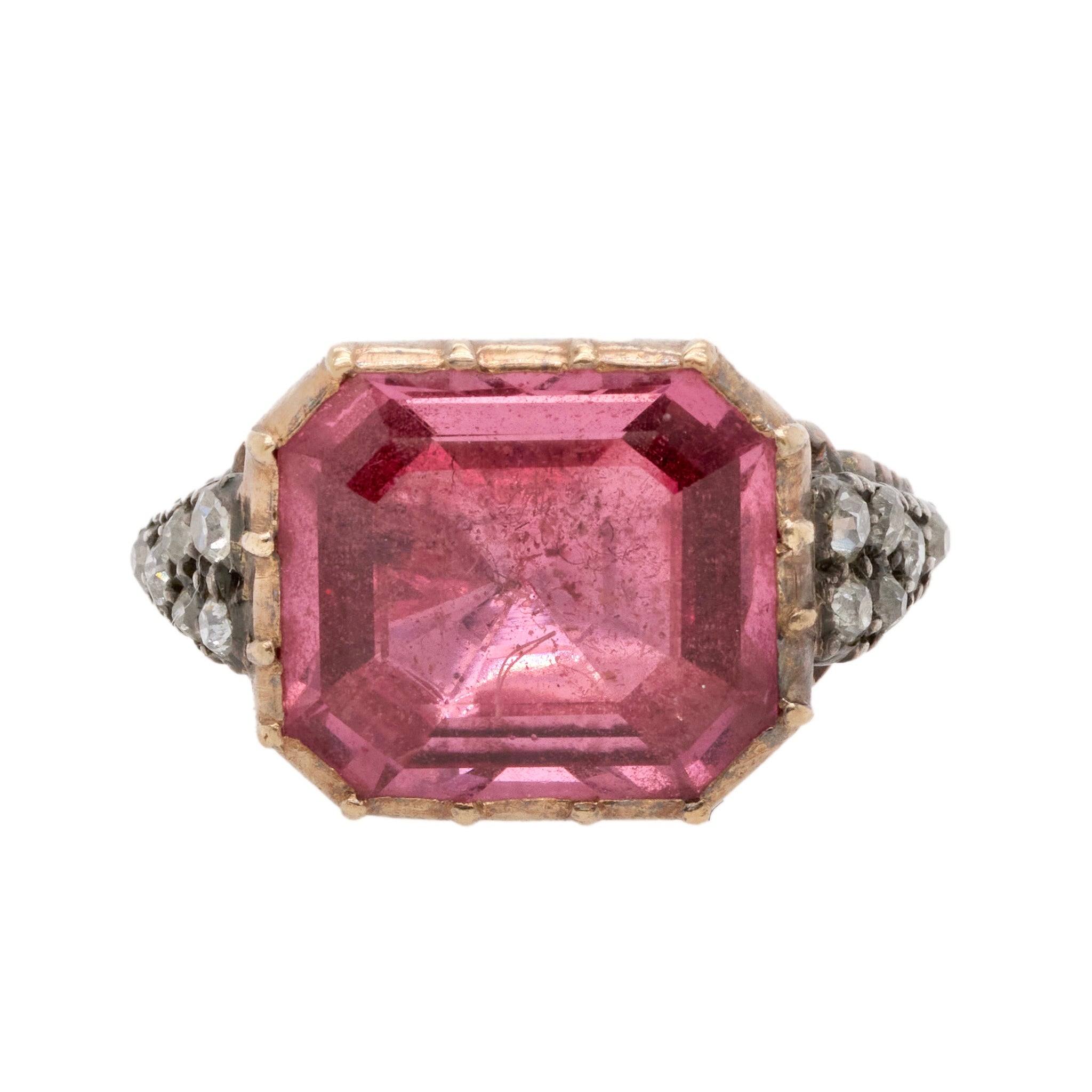 Georgian Spinel Basket Ring-Charlotte Sayers Antique Jewellery