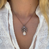 Georgian Topaz Bow Pendant-Charlotte Sayers Antique Jewellery