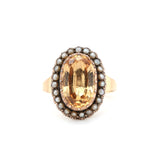 Georgian Topaz Pearl Ring-Charlotte Sayers Antique Jewellery