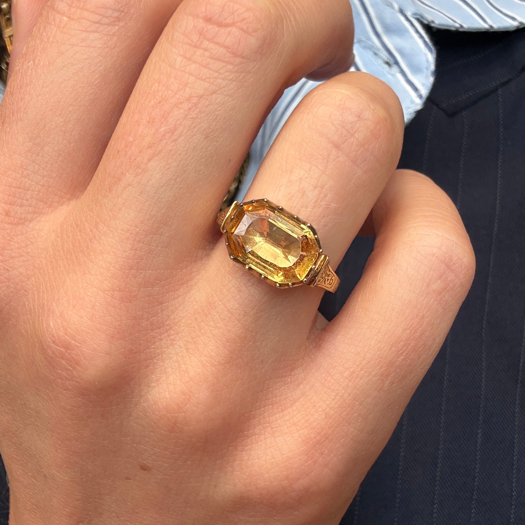 Georgian Topaz Ring-Charlotte Sayers Antique Jewellery