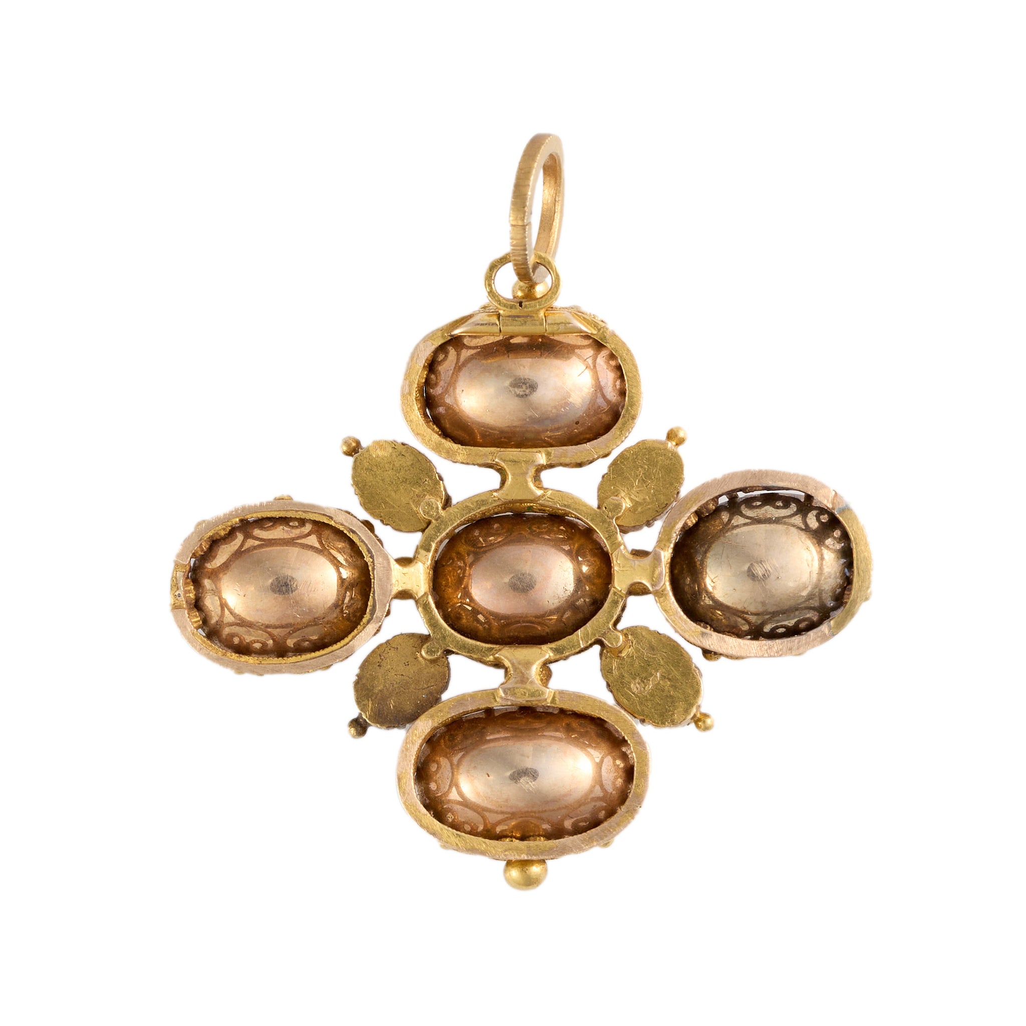 Georgian Topaz and Chrysoberyl Pendant-Charlotte Sayers Antique Jewellery